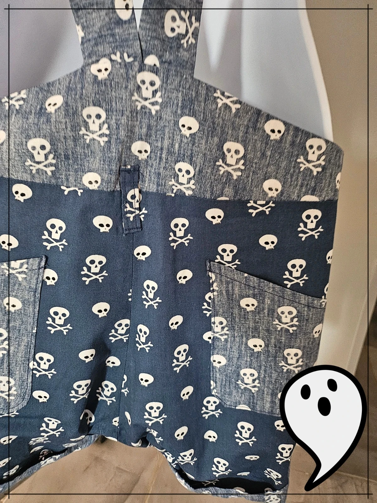 handgemaakte combi short met schattige doodshoofd – photo 5